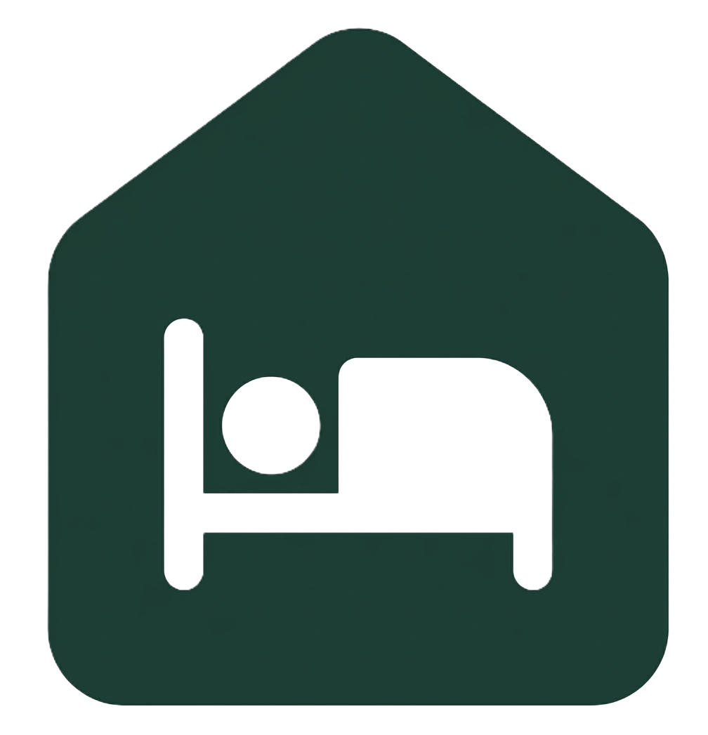 Icon representing a luxury African safari lodge in the wilderness